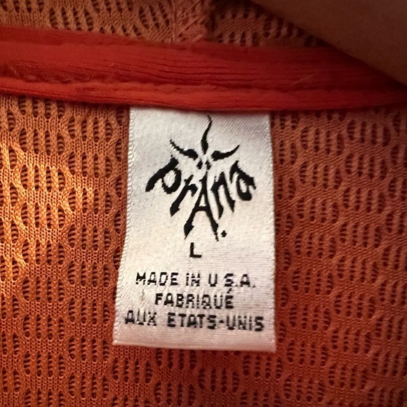 Prana Breathe Wool Blend L Hoodie Pullover Terracotta/Brown Orange Made in USA - Picture 3 of 10